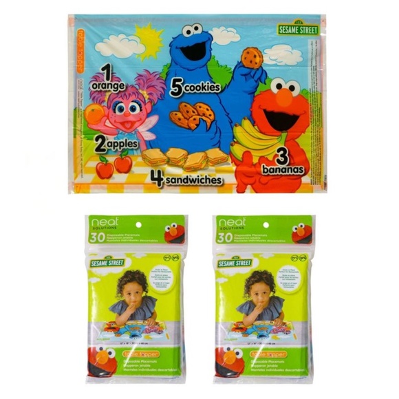 Sesame Street Table Topper Disposable Placemat 2pk (60-Count) by Neat Solutions - Picture 1 of 6